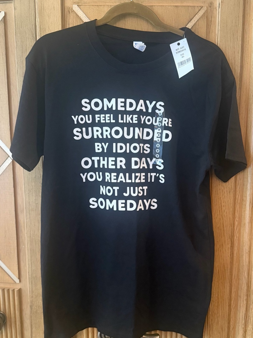 Brisco Black Short Sleeve Tee with Bold 'SOMEDAYS' Statement